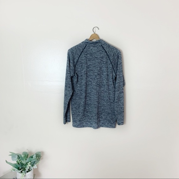 [Under Armour] Women's Heather Gray Quarter Zip Long Sleeve Loose Pullover Top - Picture 9 of 9